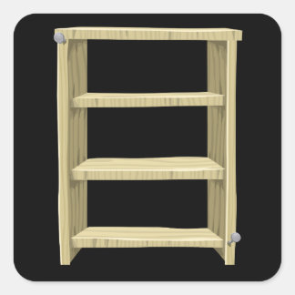 Bücherregal für Glittermöbel Quadratischer Aufkleber