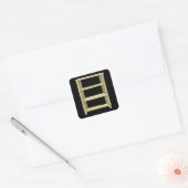 Bücherregal für Glittermöbel Quadratischer Aufkleber (Umschlag)
