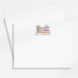 Bücherregal-Lehrer-Notizkarten-Geschenk für Lehrer Einladung
