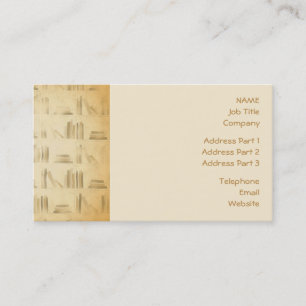 Bücherregal-Muster. Vintager Art-Blick-Hintergrun Visitenkarte