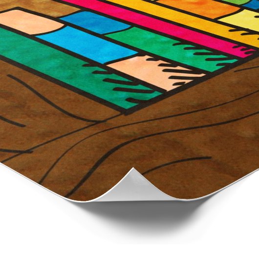 Bücherregal Poster (Ecke)