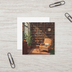 Bücherregal Quadratische Visitenkarte