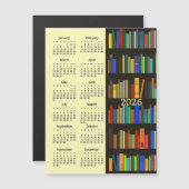 Bücherregale 2026 Kalender Magnetkarte (Vorne/Hinten)