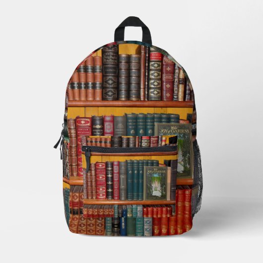 Bücherregale Bedruckter Rucksack (Vorderseite)