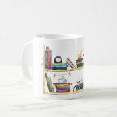 Bücherregale Bücherregale Zuhause für den Lover Re Kaffeetasse (Vorderseite Links)