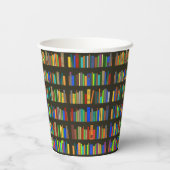 Bücherregale Design Paper Cup Pappbecher (Rückseite)