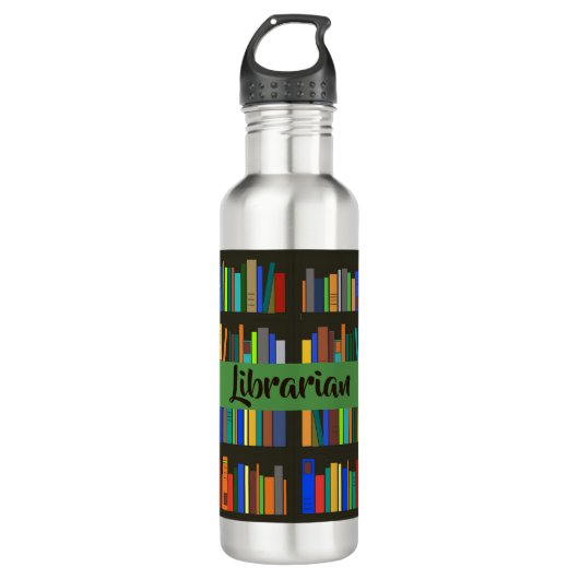 Bücherregale Design Wasserflasche Edelstahlflasche (Vorderseite)