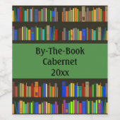 Bücherregale Design Weinetikett (Einzelnes Label)