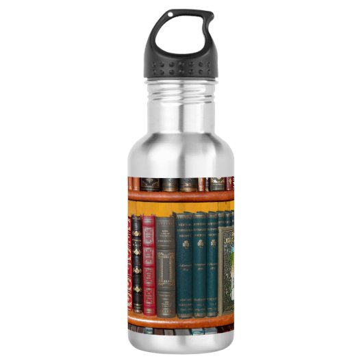 Bücherregale Edelstahlflasche (Vorderseite)
