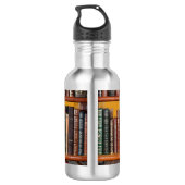 Bücherregale Edelstahlflasche (Rückseite)