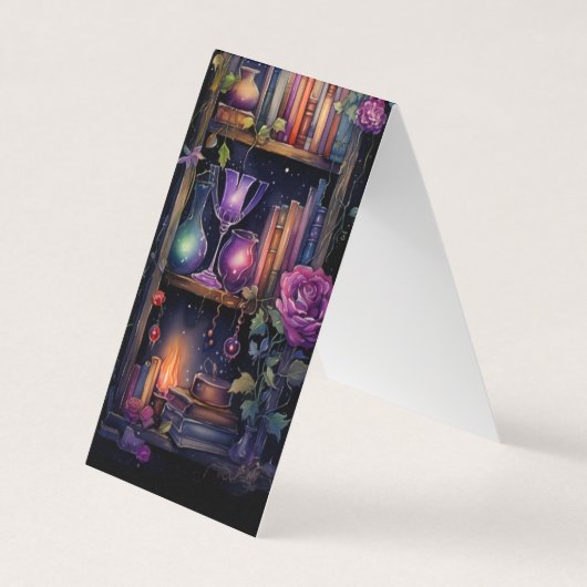 Bücherregale Falten von Lesezeichen Bookmarkers Visitenkarten (Vorderseite)