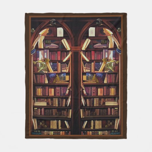 Bücherregale für Bücher Fleecedecke (Vorderseite)