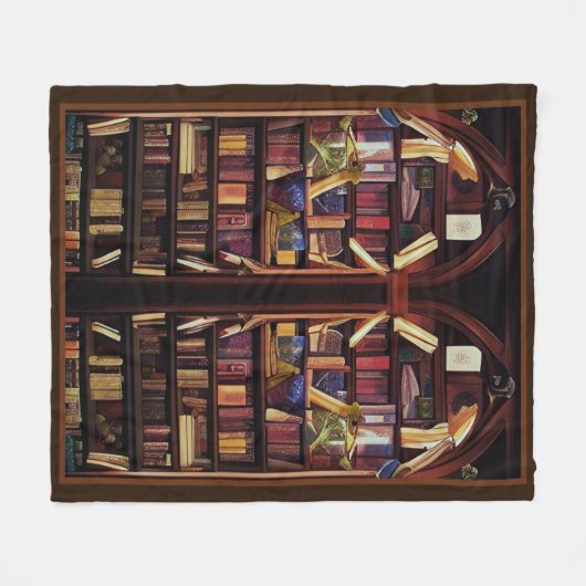 Bücherregale für Bücher Fleecedecke (Vorderseite (Horizontal))