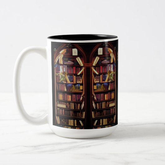 Bücherregale für Bücher Zweifarbige Tasse (Links)