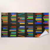 Bücherregale Strandhandtuch (Vorderseite)