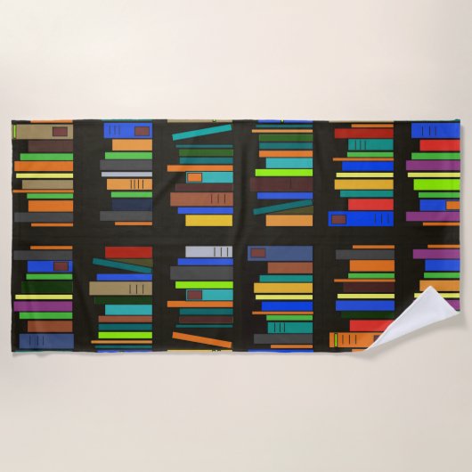 Bücherregale Strandhandtuch (Vorderseite)