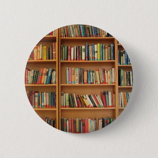 Bücherregalhintergrund Button (Vorderseite)