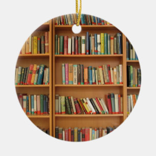 Bücherregalhintergrund Keramik Ornament