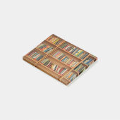 Bücherregalhintergrund Post-it Klebezettel (angewinkelt)