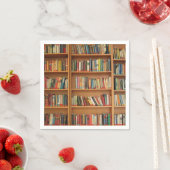 Bücherregalhintergrund Serviette (Beispiel)