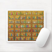 Bücherregalmuster Mousepad (Mit Mouse)