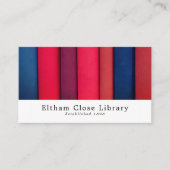 Bücherreihe, Bibliothek Visitenkarte (Vorderseite)