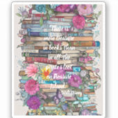 Bücherstapel Aufkleber (Vorderseite)