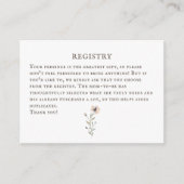 Bücherstapel Babydusche Wasserfarbe, Wildblume Begleitkarte (Vorderseite)