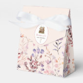 Bücherstapel Babydusche Wasserfarbe, Wildblume Geschenkschachtel (Vorderseite)