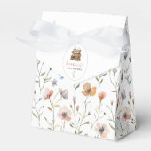 Bücherstapel Babydusche Wasserfarbe, Wildblume Geschenkschachtel (Vorderseite)