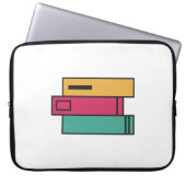 Bücherstapel Laptopschutzhülle (Vorderseite)