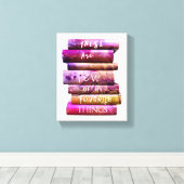 Bücherstapel - Lieblingssachen Leinwanddruck (Insitu (Holzboden))