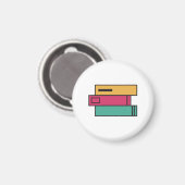 Bücherstapel Magnet (Vorderseite/Rückseite)