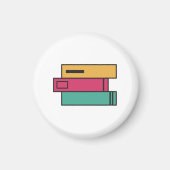 Bücherstapel Magnet (Vorne)