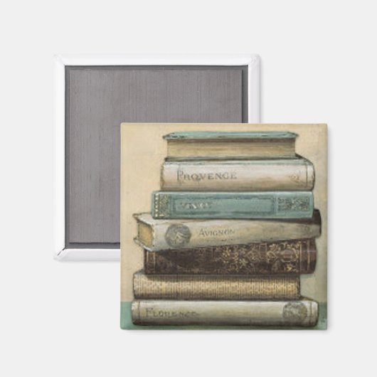 Bücherstapel Magnet (Vorderseite/Rückseite)