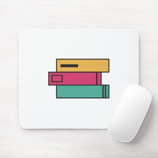 Bücherstapel Mousepad (Mit Mouse)