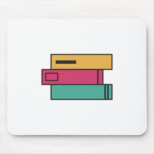 Bücherstapel Mousepad (Vorne)