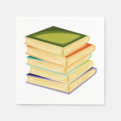 Bücherstapel Napkins Serviette (Vorderseite)