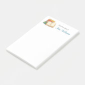 Bücherstapel offenes Buch Schule Lehrer Post-it Klebezettel (angewinkelt)