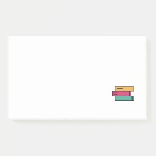 Bücherstapel Post-it Klebezettel (Vorderseite)