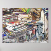 Bücherstapel Poster (Vorne)