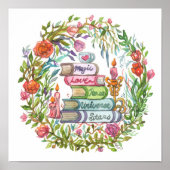 Bücherstapel Poster (Vorne)