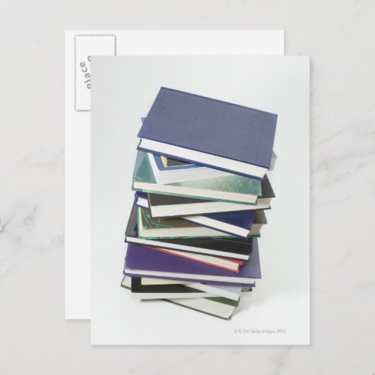 Bücherstapel Postkarte (Vorne/Hinten)