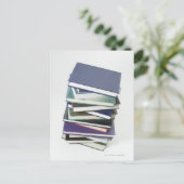 Bücherstapel Postkarte (Stehend Vorderseite)