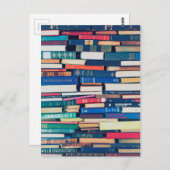 Bücherstapel Postkarte (Vorne/Hinten)