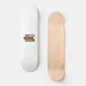 Bücherstapel Skateboard (Vorderseite)