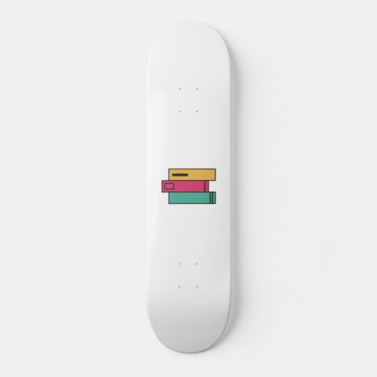 Bücherstapel Skateboard (Vorderseite)