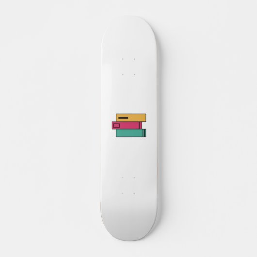 Bücherstapel Skateboard (Vorne)
