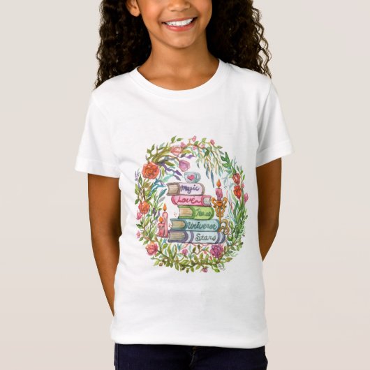 Bücherstapel T-Shirt (Vorderseite)