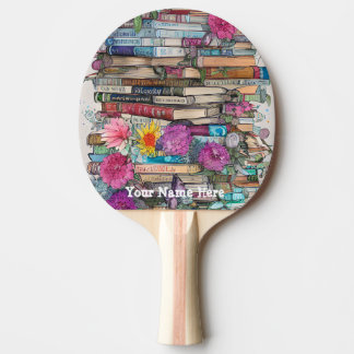 Bücherstapel Tischtennis Schläger